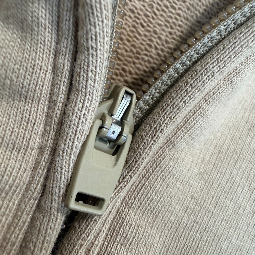 Y3 Logo Hoodie Sweatshirt Adult Small French Terry Trace Khaki *stain - Picture 9 of 14